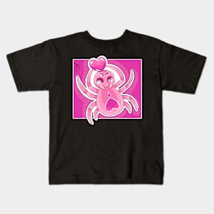 Pink Love Spider Kids T-Shirt